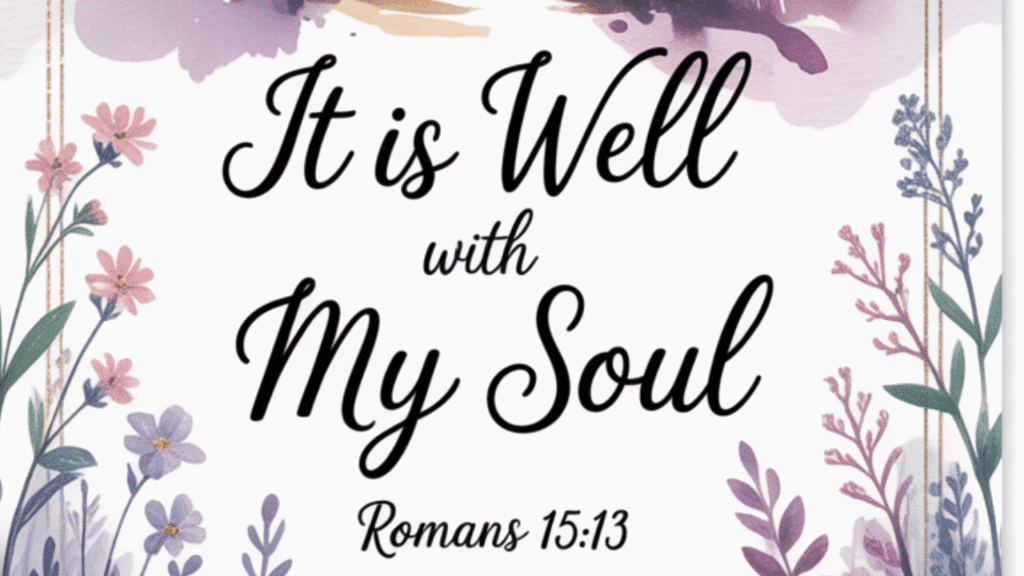 It Is Well With My Soul Bible Verse: Finding Lasting Peace in Life